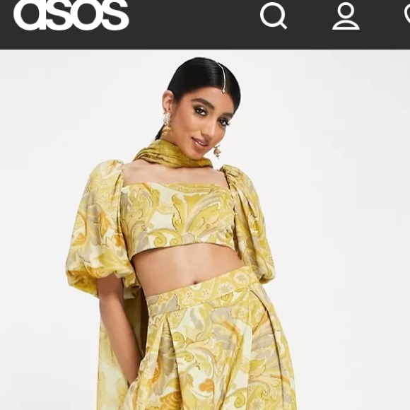ASOS-drape off the shoulder crop top - Picture 3 of 11